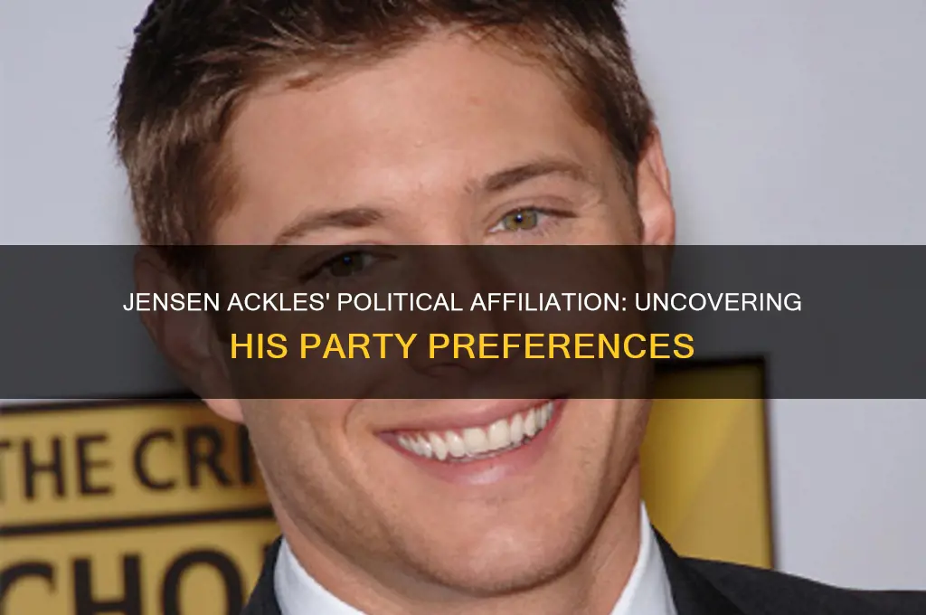 what political party is jensen ackles