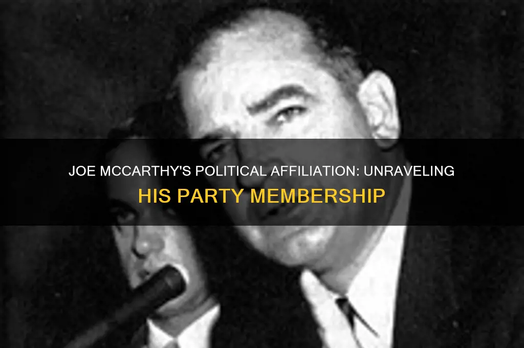 what political party is joe mcarthy apart of