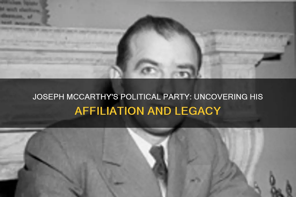 what political party is joseph mccarthy associated