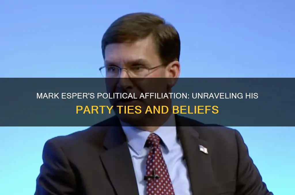 what political party is mark esper