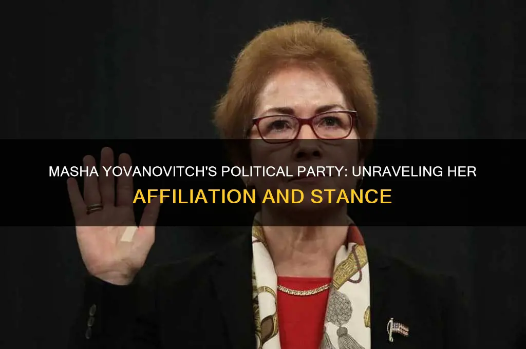 what political party is masha yovanovitch