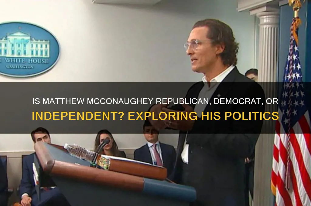 what political party is mathew mcconaughey