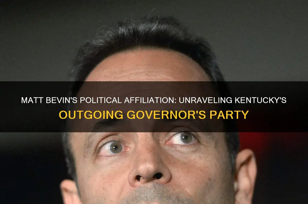 what political party is matt bevin outgoing governor of kentucky