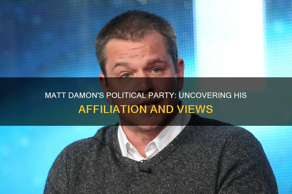 what political party is matt damon