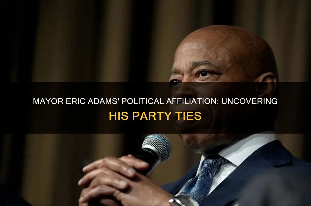 what political party is mayor eric adams