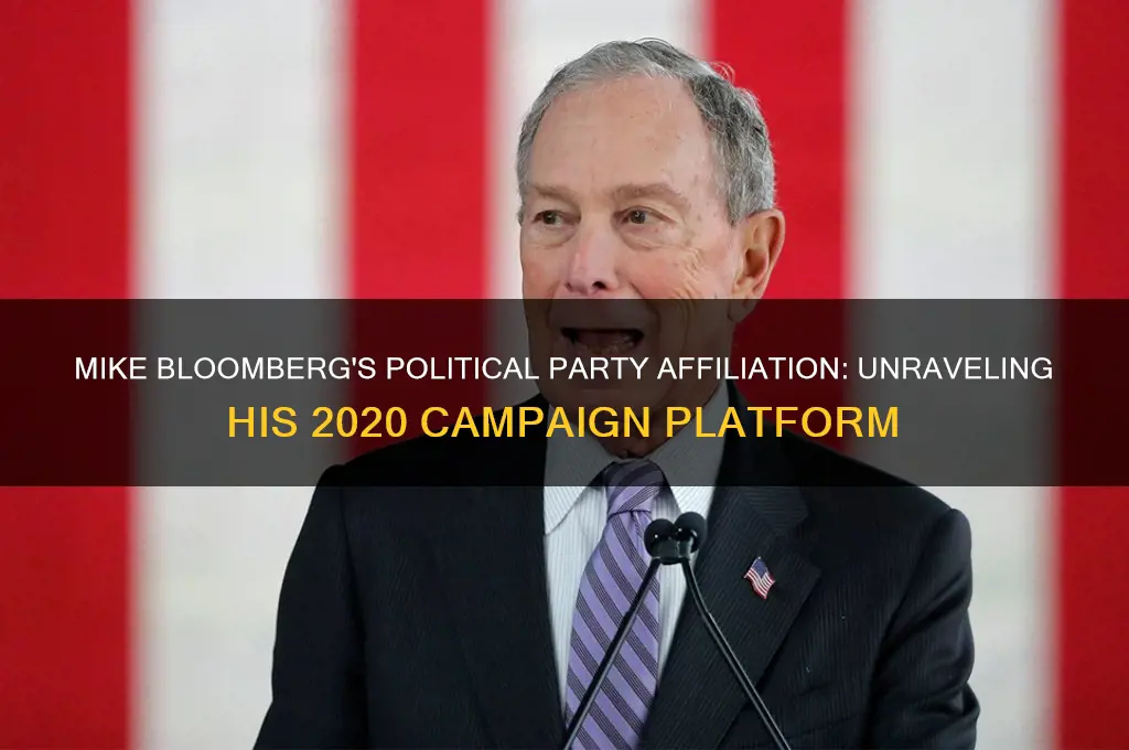 what political party is mike bloomberg running under