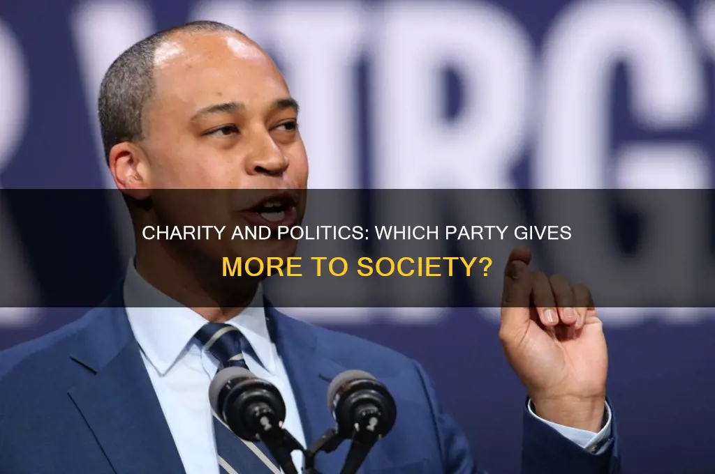 what political party is more charitable