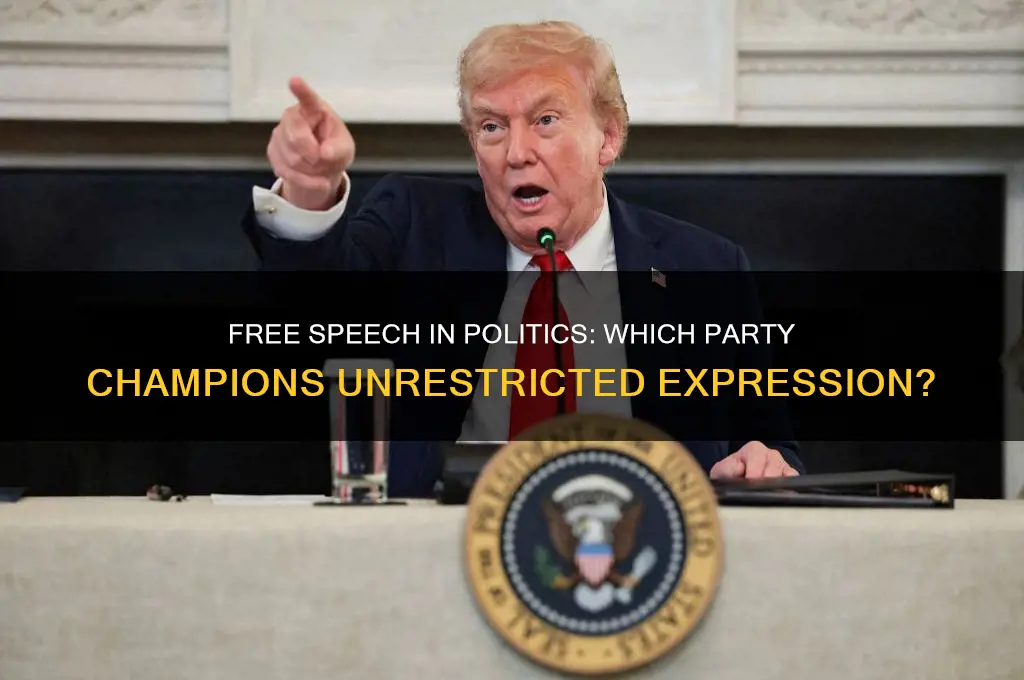 what political party is more for free speech