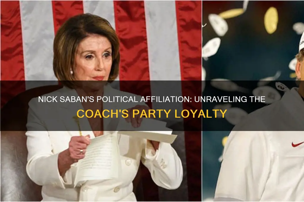 what political party is nick saban