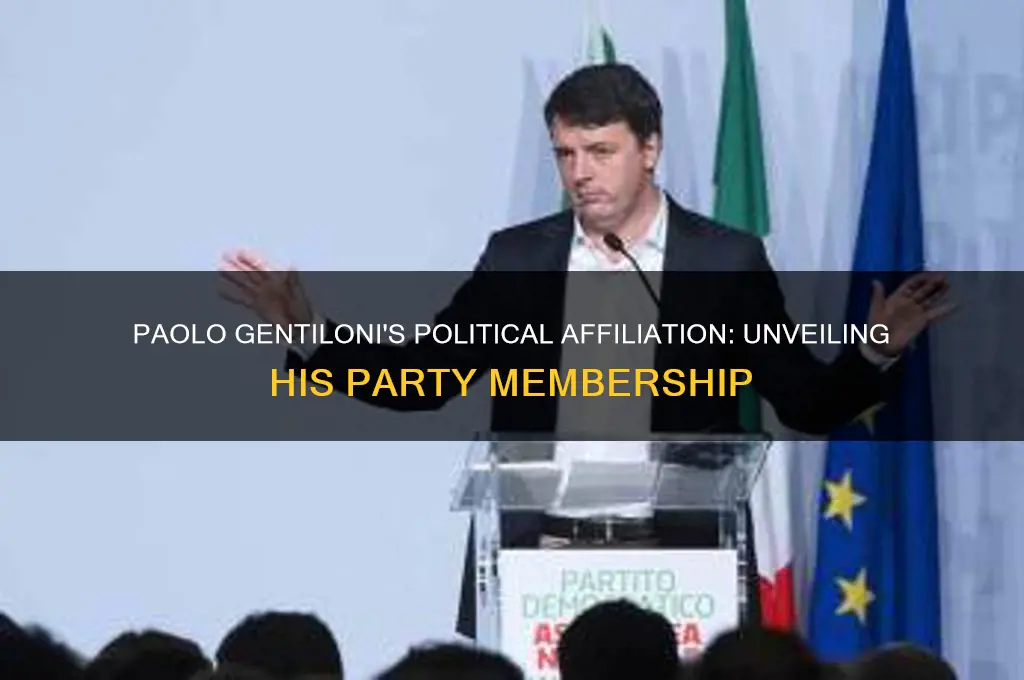 what political party is paolo gentiloni a part of