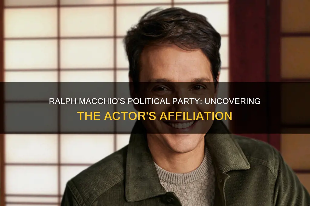 what political party is ralph macchio
