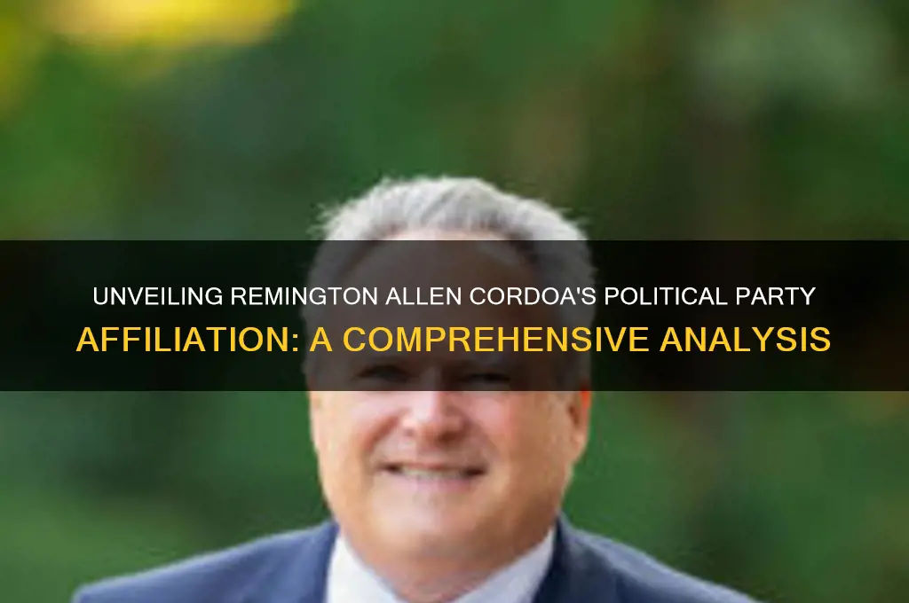 what political party is remington allen cordoa