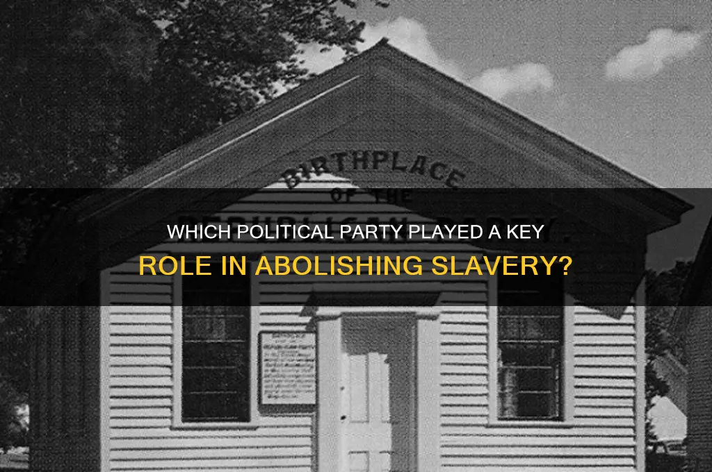 what political party is responsible for ending slavery
