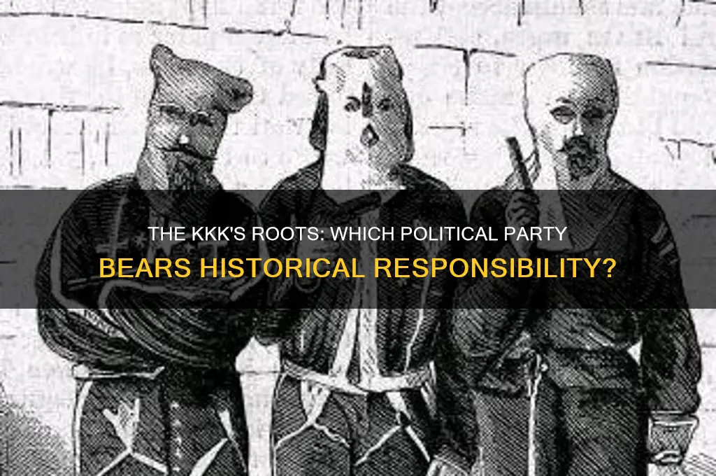 what political party is responsible for the kkk