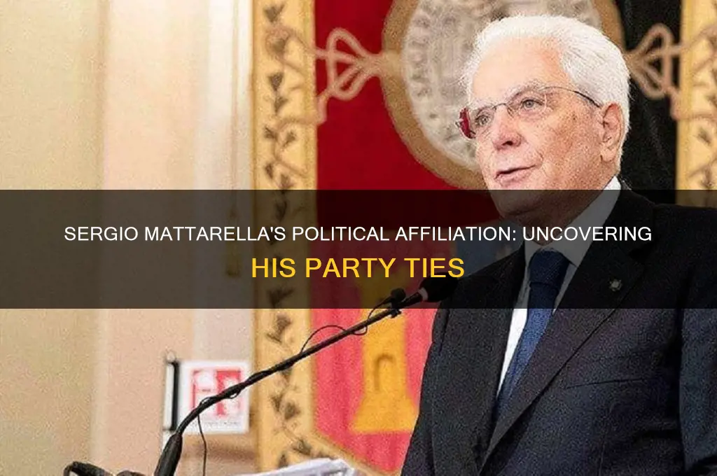what political party is sergio mattarella a part of