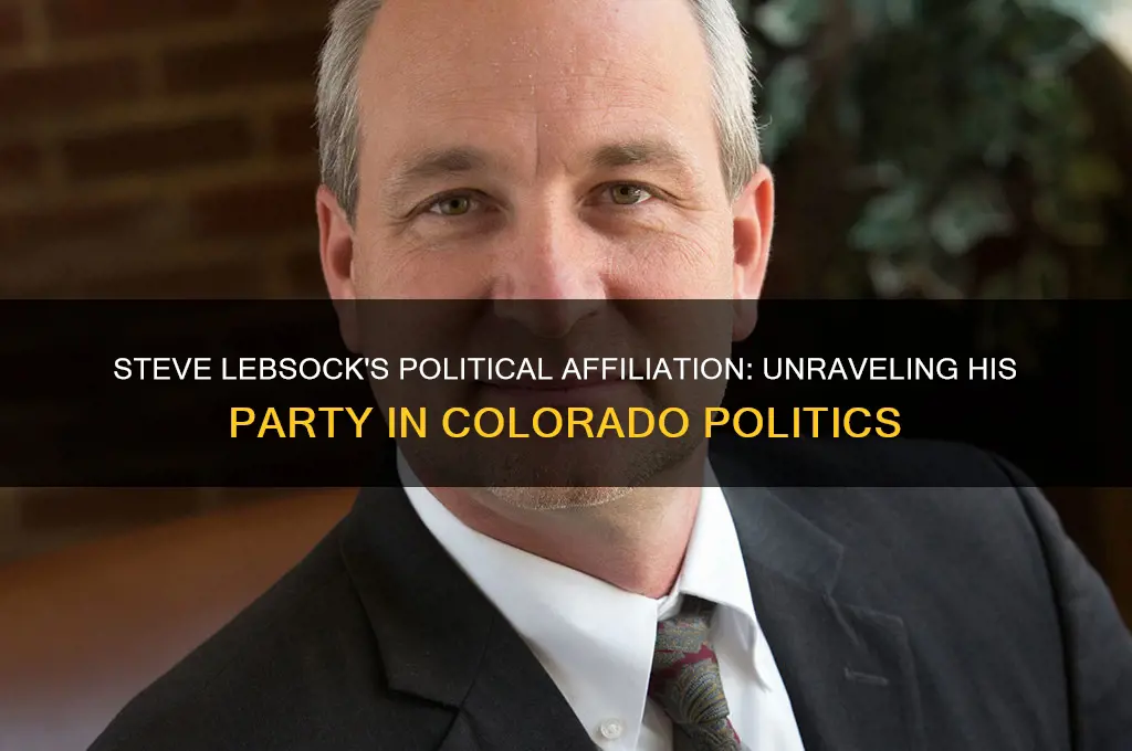 what political party is stev lebsock of colorado