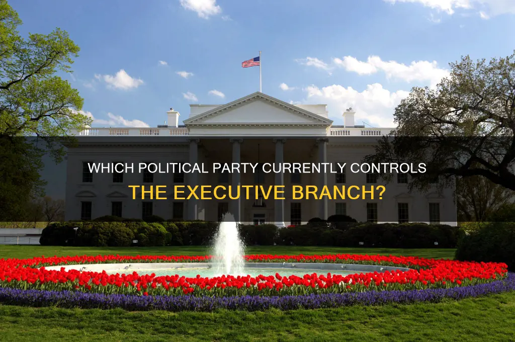 what political party is the executive branch controlled by