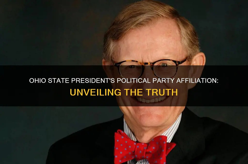what political party is the ohio state president affiliated with
