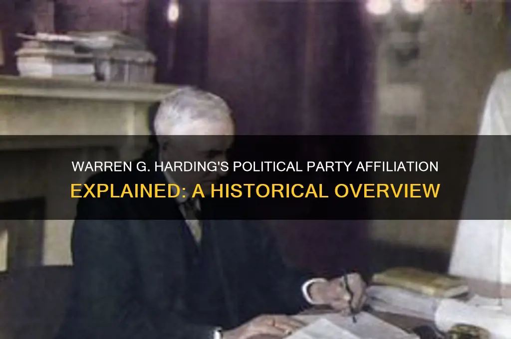 what political party is warrn harding spart of