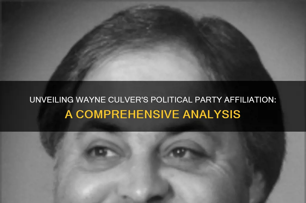 what political party is wayne culver