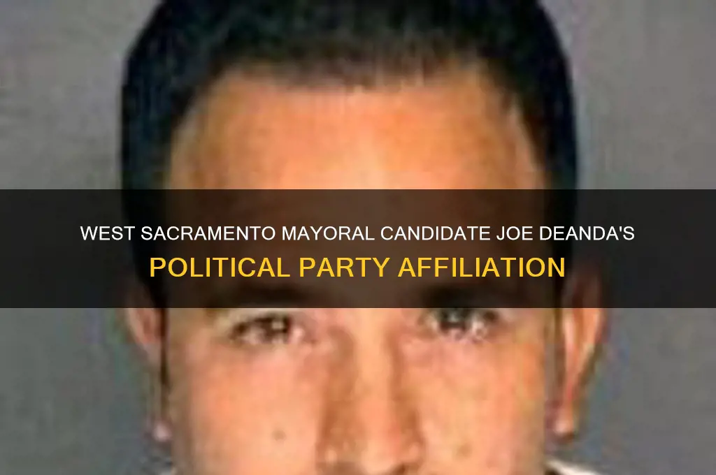 what political party is west sacrament mayorial candidate joe deanda