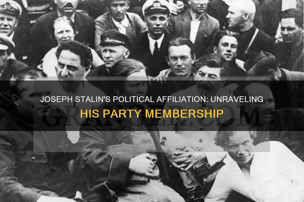 what political party joseph stalin in