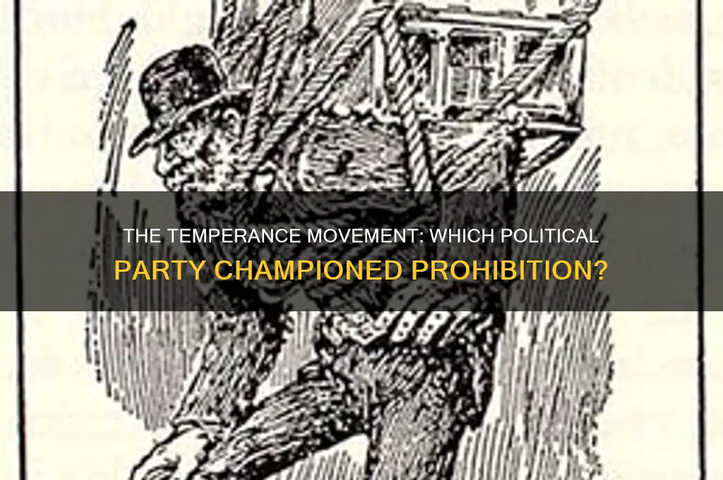 what political party led the temperance movement