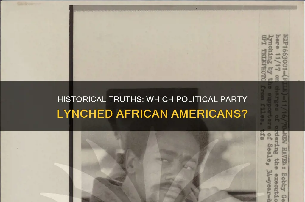 what political party lynched blacks