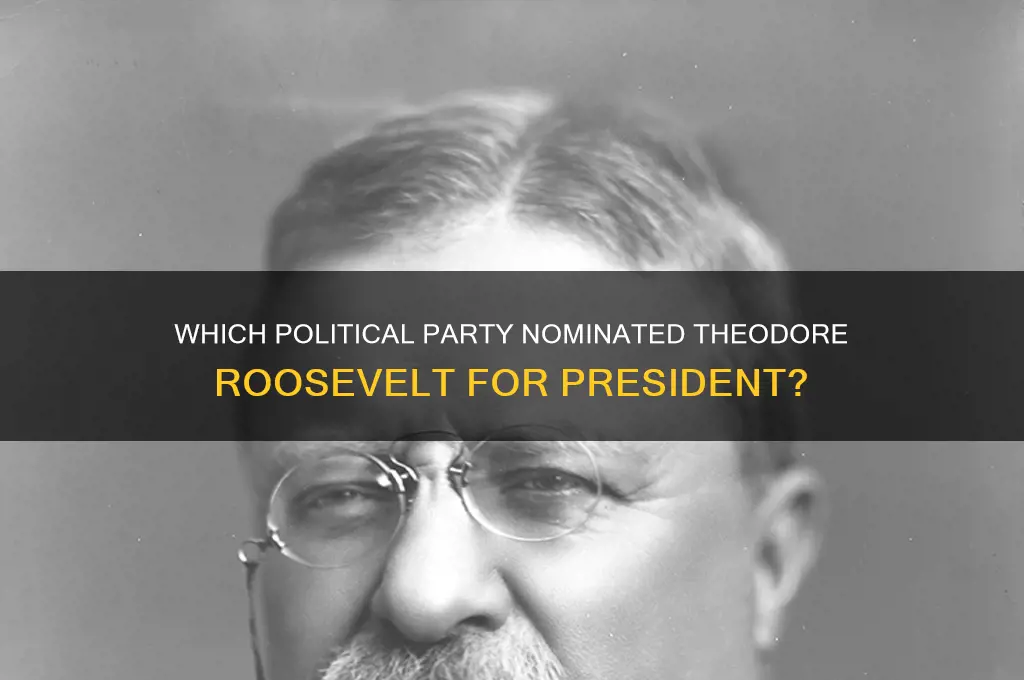 what political party nominated theodore roosevelt for president