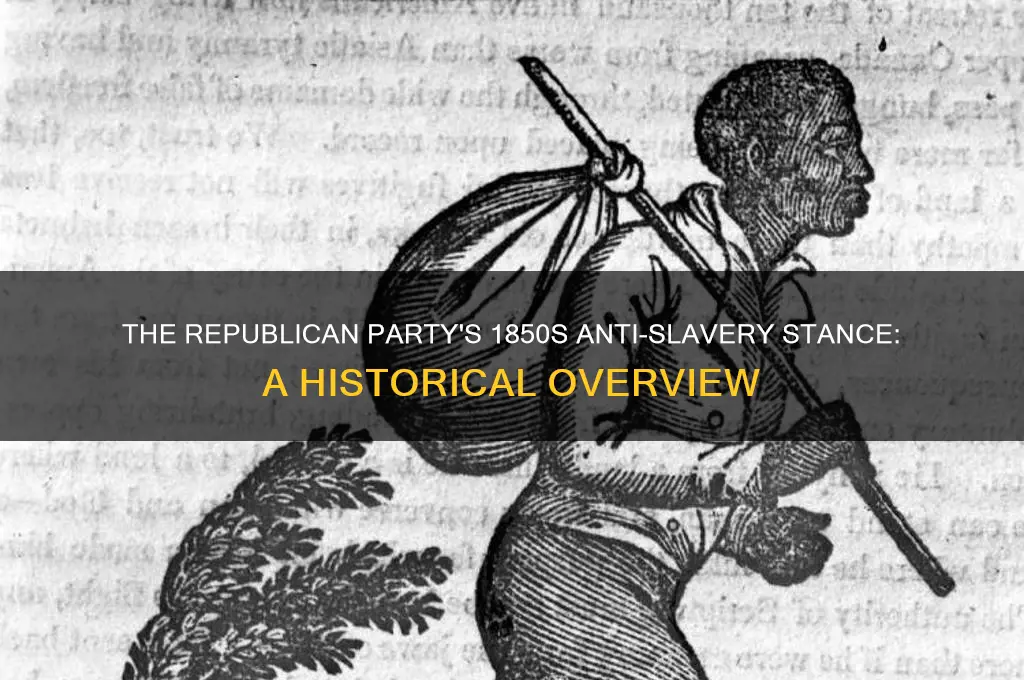 what political party opposed slavery in the 1850s