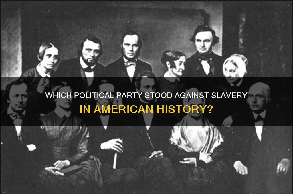what political party opposed slavery