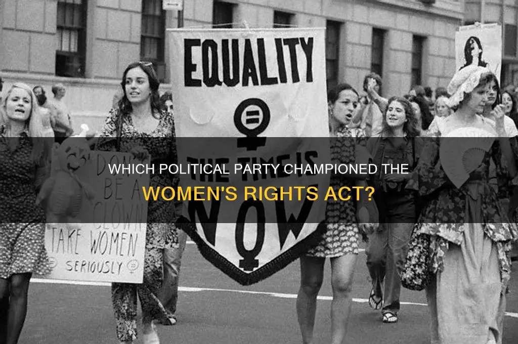 what political party passed women