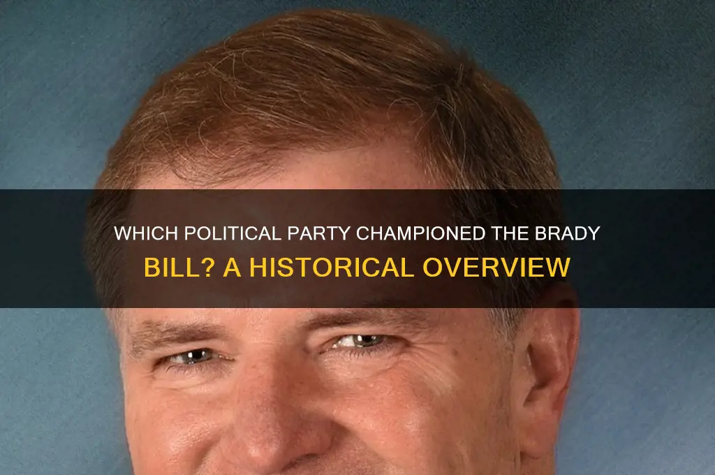 what political party promoted the brady bill