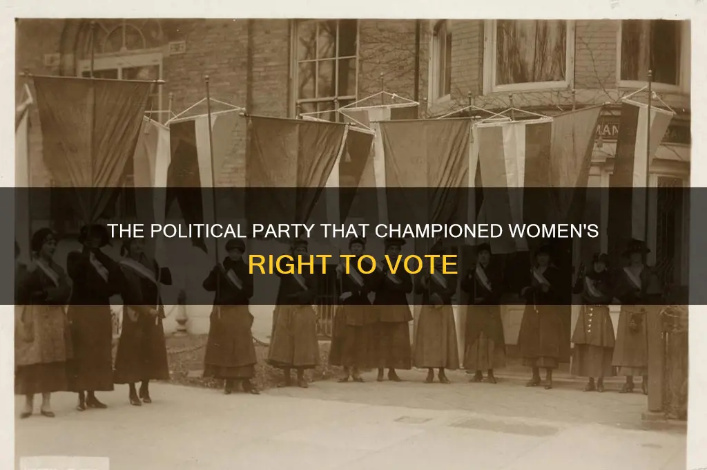 what political party pushed for women