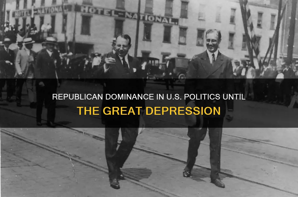 what political party remained dominant until the great depression