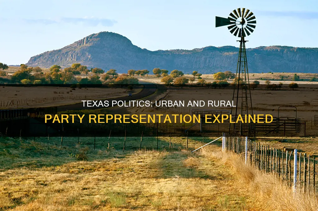 what political party represents texas and outside cities