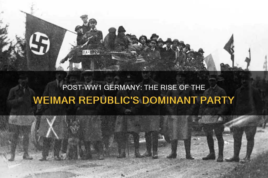what political party roswe to power on germany after ww1