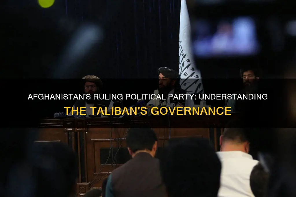 what political party rules afghanistan