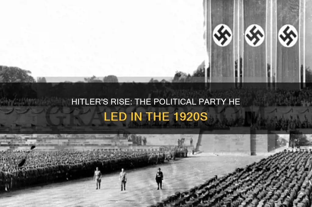 what political party sis hitler lead in the 1920s