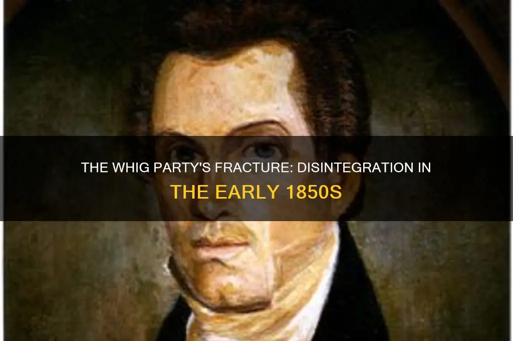 what political party split and disintegrated in the early 1850