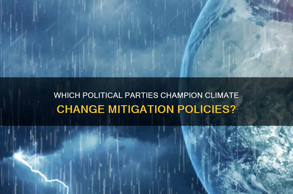 what political party support climate change mitigation