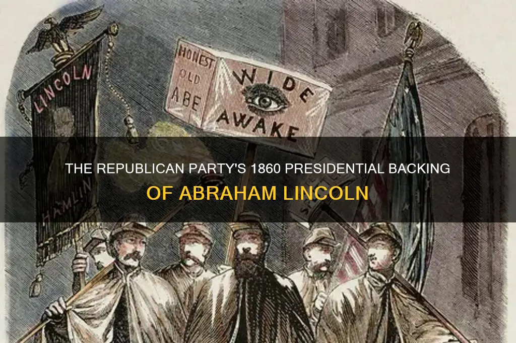 what political party supported abraham lincoln for president in 1860