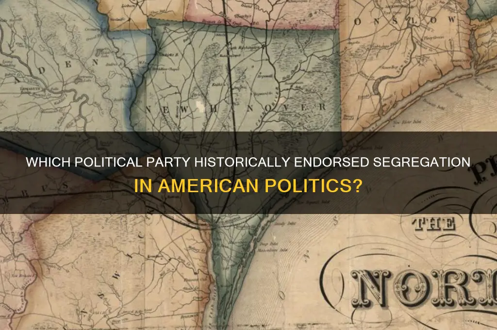 what political party supported segregation