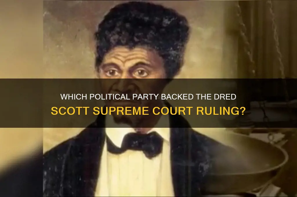 what political party supported the dred scott decision