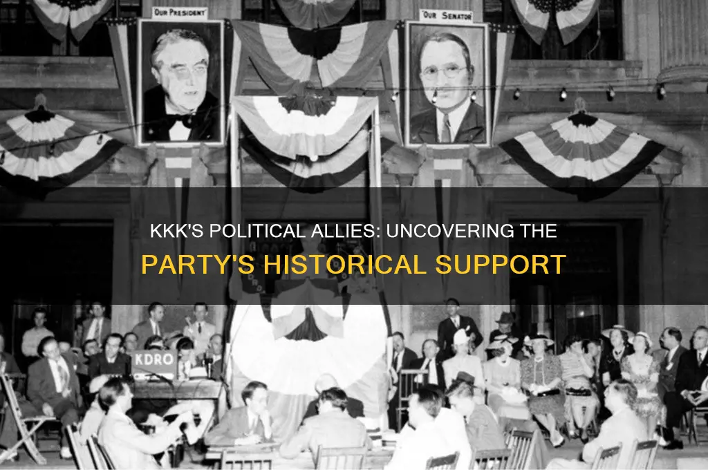 what political party supported the kkk
