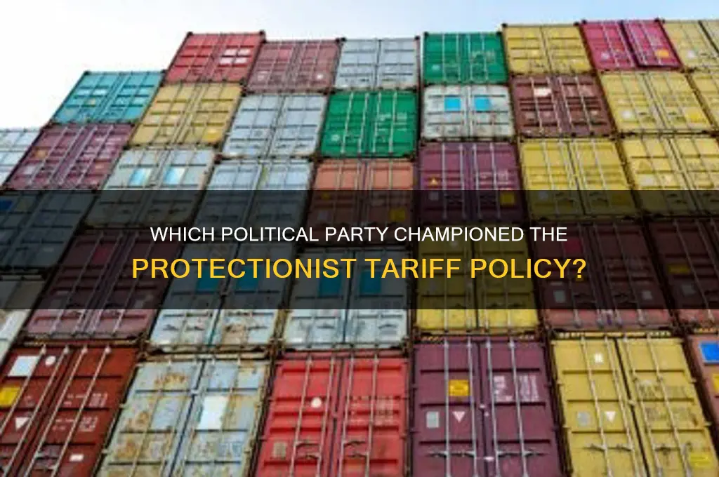 what political party supported the protectionist tariff