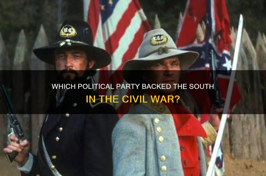 what political party supported the south during civil war