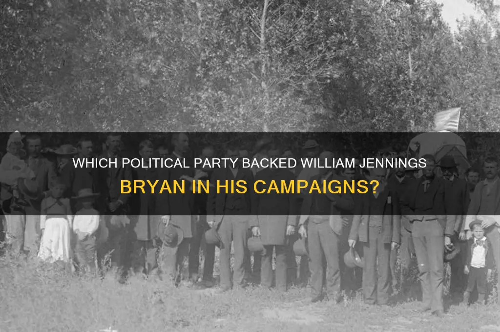 what political party supported william jennings bryan