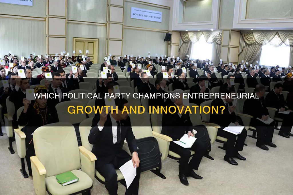 what political party supports and promotes entrprenaurs
