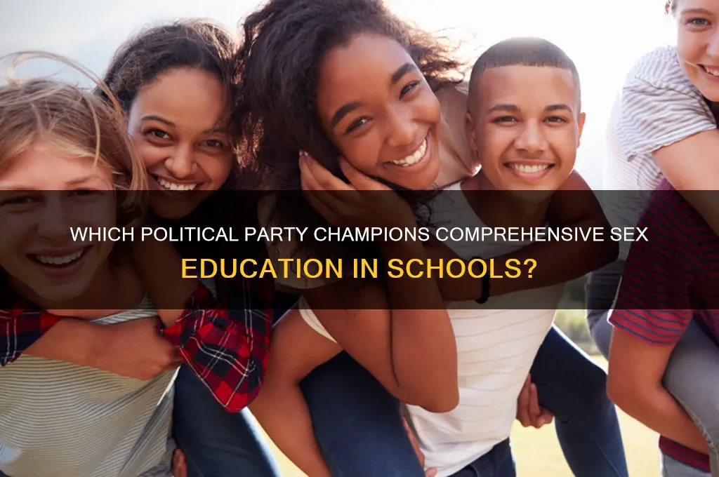 what political party supports comprehensive sex education